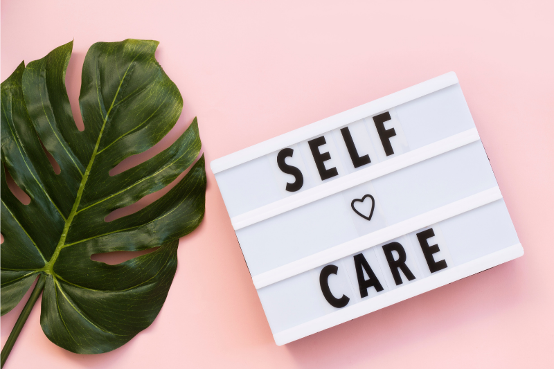 Self-Care Sign with Plants